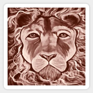 Lion Unique Illustration African Lion’s Graphic Art Big Cats Gifts Sticker